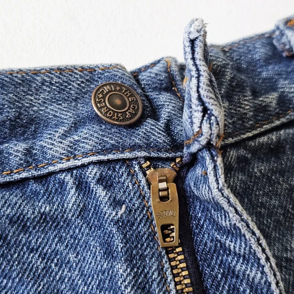 Vintage 90s Gap Denim Cut Off Shorts High Rise 30” Waist Size M Blue Jean - Picture 8 of 14